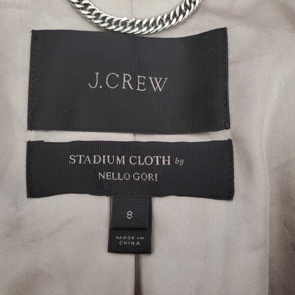 J Crew Cocoon Coat Stadium Cloth by Nello Gori Wool Blend Gray G8447 Size 8 - Picture 6 of 8
